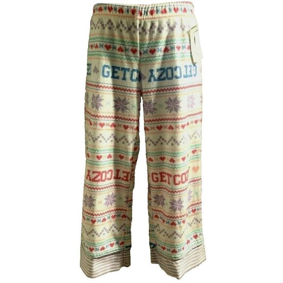 SO Girls Micro Fleece Pajama Pants Size 4 Multicolor Snowflakes - Picture 1 of 9